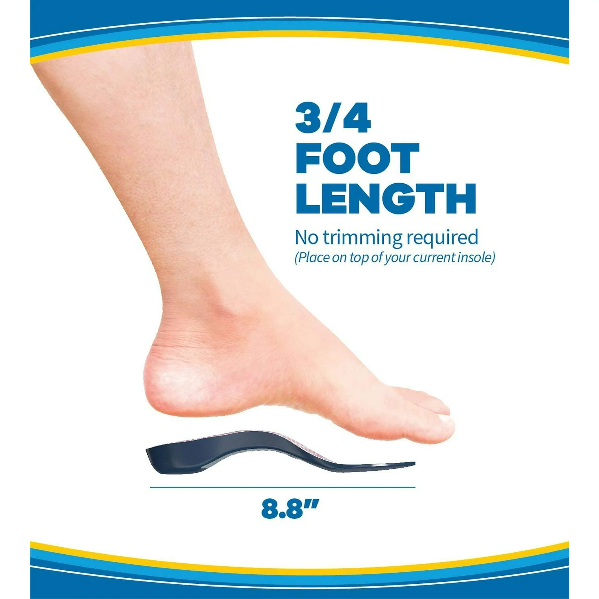 Dr.Scholl's® Tri-Comfort Insoles for Ball of Foot, Arch and Heel 1 Pair แผ่นรอง รองเท้า แผ่นเสริมส้น