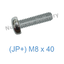 สกรูหัวกลมแฉกมิลขาว (JP) M8 x 40