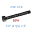 สกรูหัวจมหุนดำ 1/2" (4 หุน) x 2" เกลียว (BSW) เกรด 12.9
