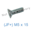 สกรูหัวเตเปอร์มิลขาว (JF) M5 x 15