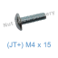 สกรูหัวกระทะมิลขาว (JT) M4 x 15
