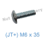 สกรูหัวกระทะมิลขาว (JT) M6 x 35