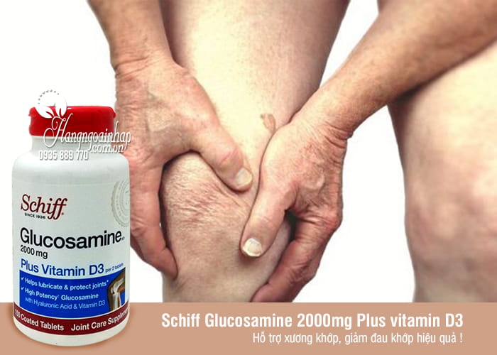 Schiff® Glucosamine Plus Vitamin D3, 2000mg 150 Coated Tablets ดูแล บำรุง และลดอาการปวดบริเวณข้อเข่า และข้อต่อต่างๆ
