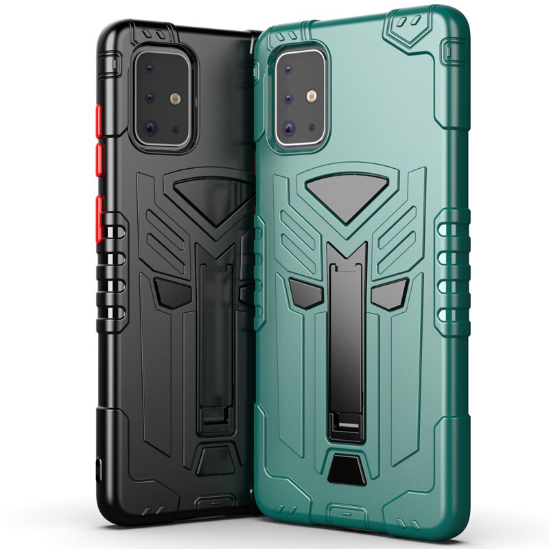 เคส Samsung Galaxy A51 #เคสฝาหลัง PC + TPU แบบไฮบริดมีขาตั้งในตัว