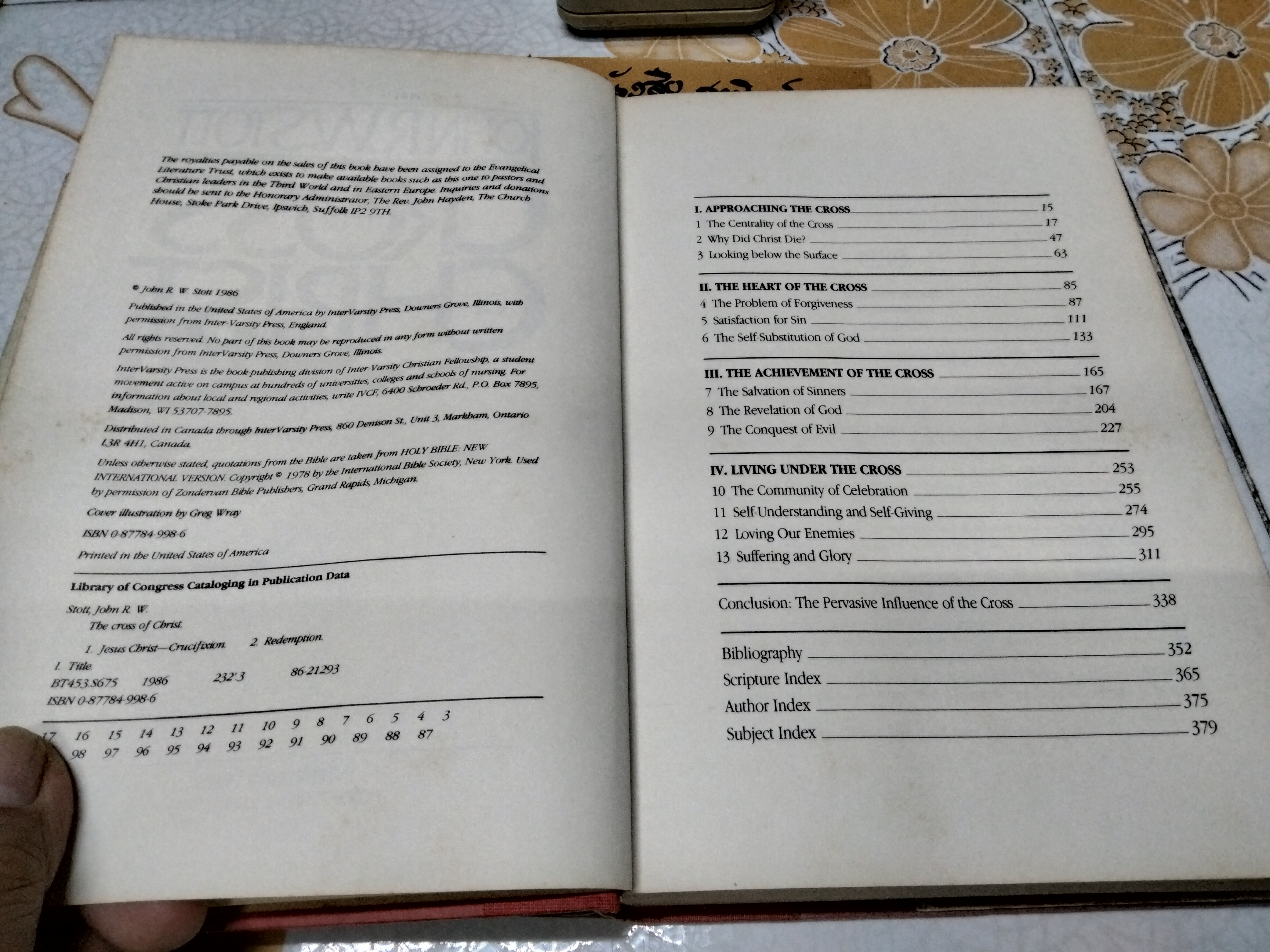 THE CROSS OF CHRIST by John R. W. Stott ,1986