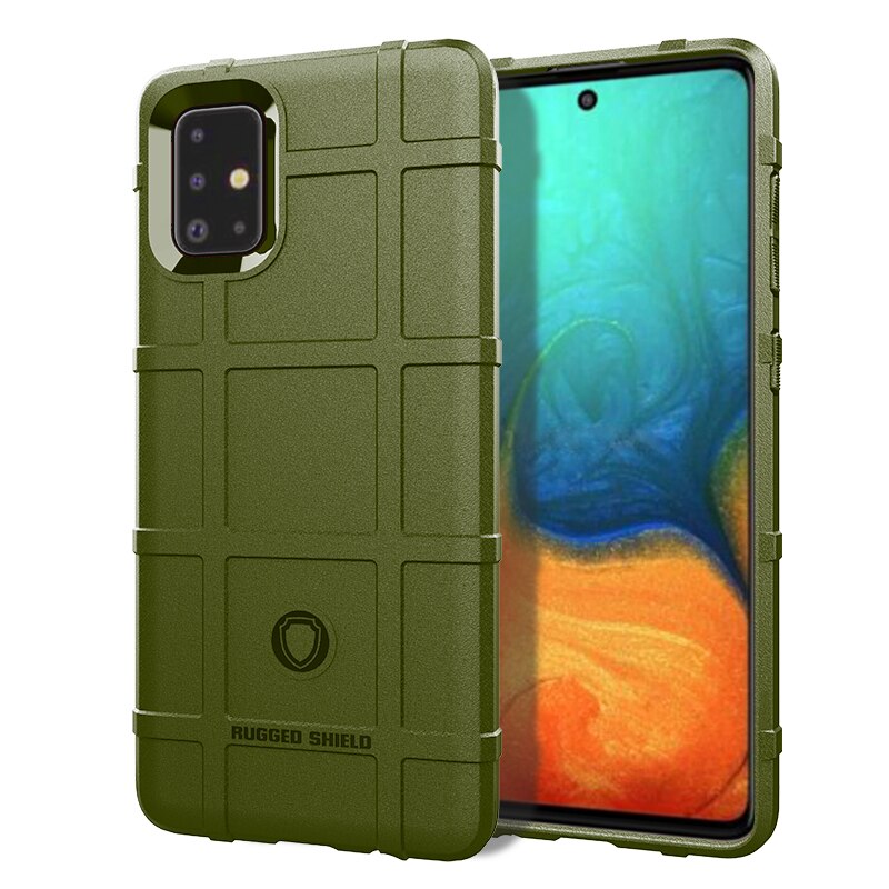 Case Samsung Galaxy A51 #เคสฝาหลัง Rugged Shield Series Soft Silicone Shock Absorption Matte กันกระแทก