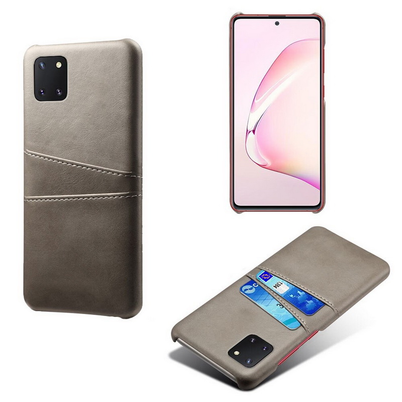 Case Samsung Galaxy Note 10 Lite #เคสแบบฝาหลังหุ้มหนัง Double Card Slots PU Leather Coated