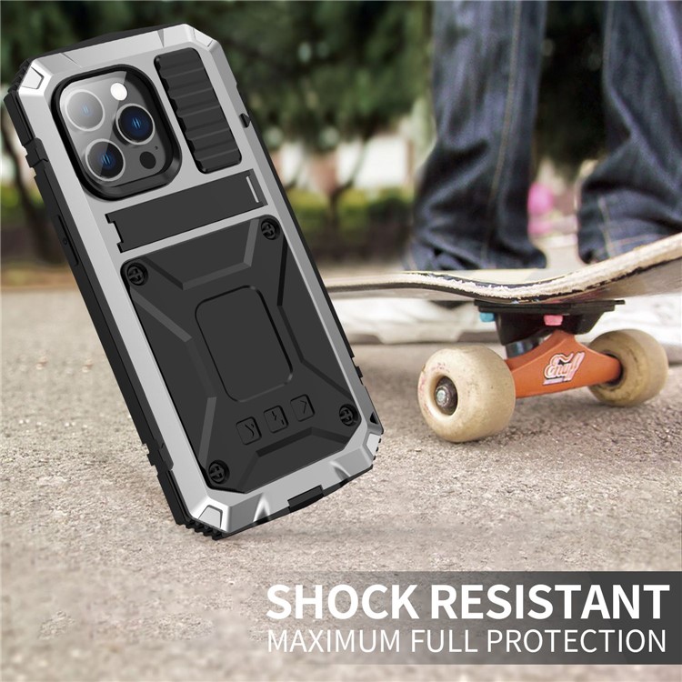 Case iphone 15 plus#เคสกันกระแทก ป้องกันเต็มรูปแบบมีขาตั้งพับได้ โลหะ + ซิลิโคน + PC