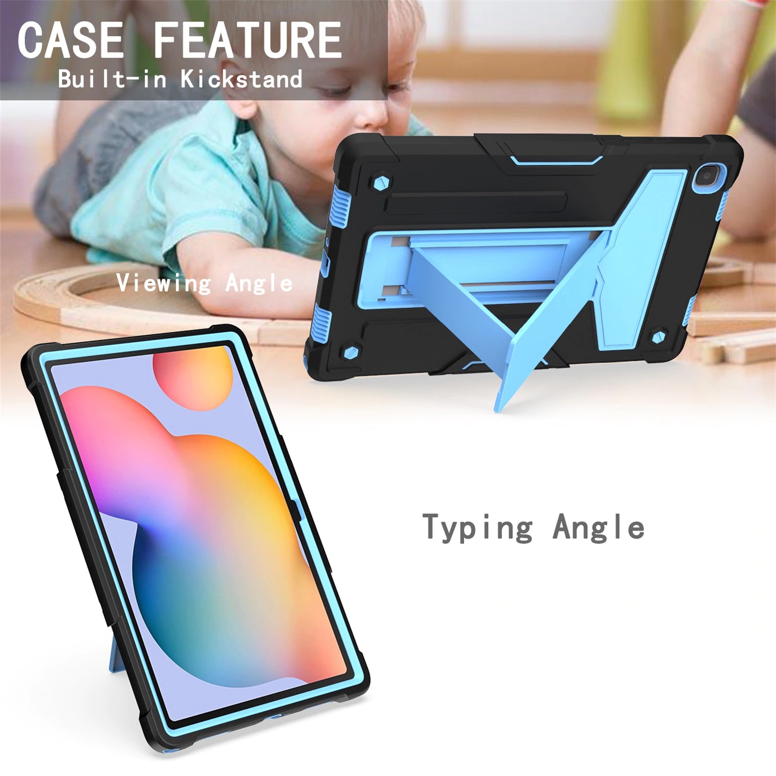 Case Samsung Galaxy Tab A7 10.4" 2020 (T500,T505,T507) #เคสฝาหลังกันกระแทกมีขาตั้ง Kickstand PC Silicone Armour Defender