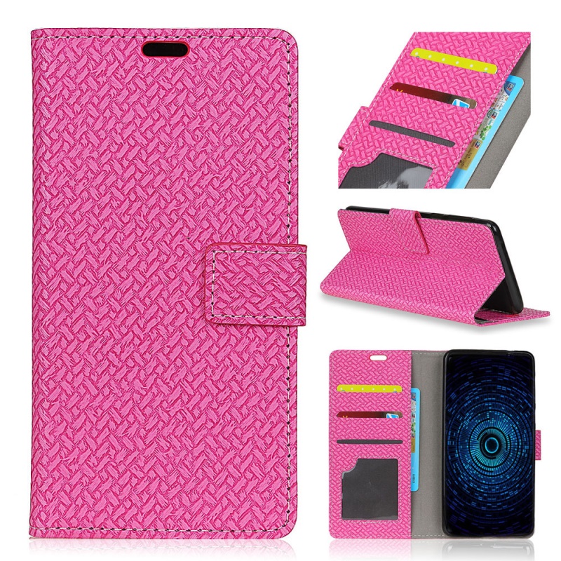 เคส Lenovo K8 Note #เคสหนังPU สไตล์กระเป๋าสตางค์ลายถักทอมีช่องใสบัตร สีสันสวยงามทันสมัย