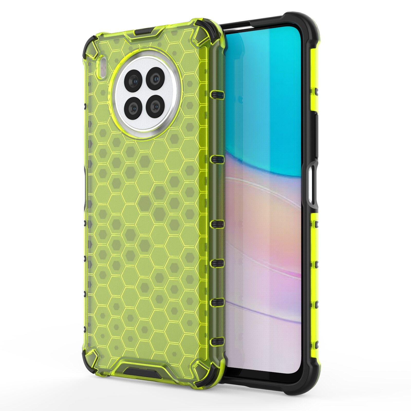 เคส Huawei Nova 8i #เคสฝาหลังกันกระแทก Honeycomb Shock Absorber TPU + PC + Silicone Hybrid