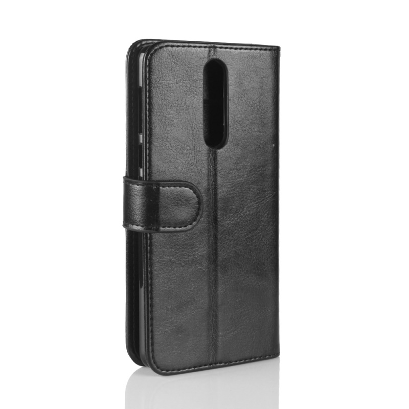 Case Nokia 8 #เคสฝาพับหนัง PU สไตล์กระเป๋าสตางค์ผิว Crazy Horse คุณภาพดีสวยงามราคาถูก