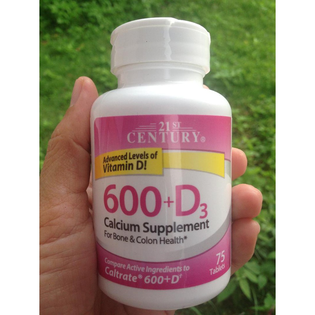 (Pre Order) 21st Century® Calcium 600mg + วิตามินดีสาม D3: 800IU 75 Tablets แคลเซียม