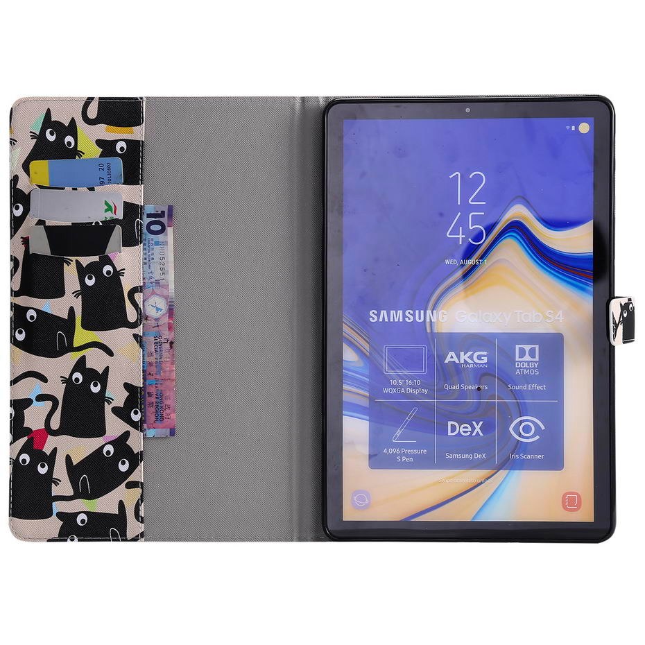 Case Samsung Galaxy Tab S4 10.5 T830 / T835 / T837 #เคสฝาพับหนัง PU พิมพ์ลายสวยงามน่ารักๆ