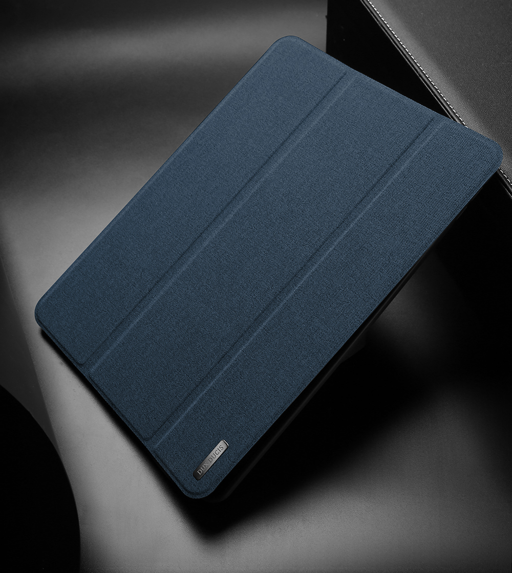 Case Huawei MediaPad T5 10 #เคสแบบฝาพับผิวเนื้อผ้า DUXDUCIS Domo Series Cloth Texture Tri-fold Stand PU Leather Smart Flip Case