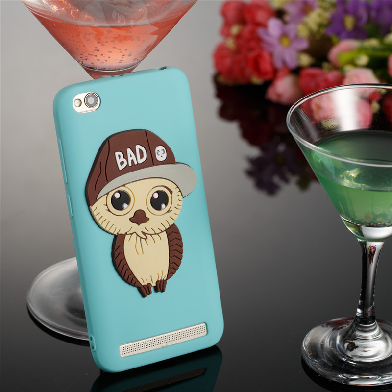 เคส Xiaomi Redmi 5A #เคสฝาหลังนิ่มลายนกฮูกใส่หมวก 3D น่ารัก Cute 3D Owl with Cap Pattern Gel
