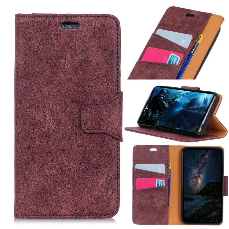 เคส Samsung Galaxy A7 (2018) #เคสฝาพับแบบกระเป๋าสตางค์สไตล์วินเทจ Vintage Style Wallet Leather