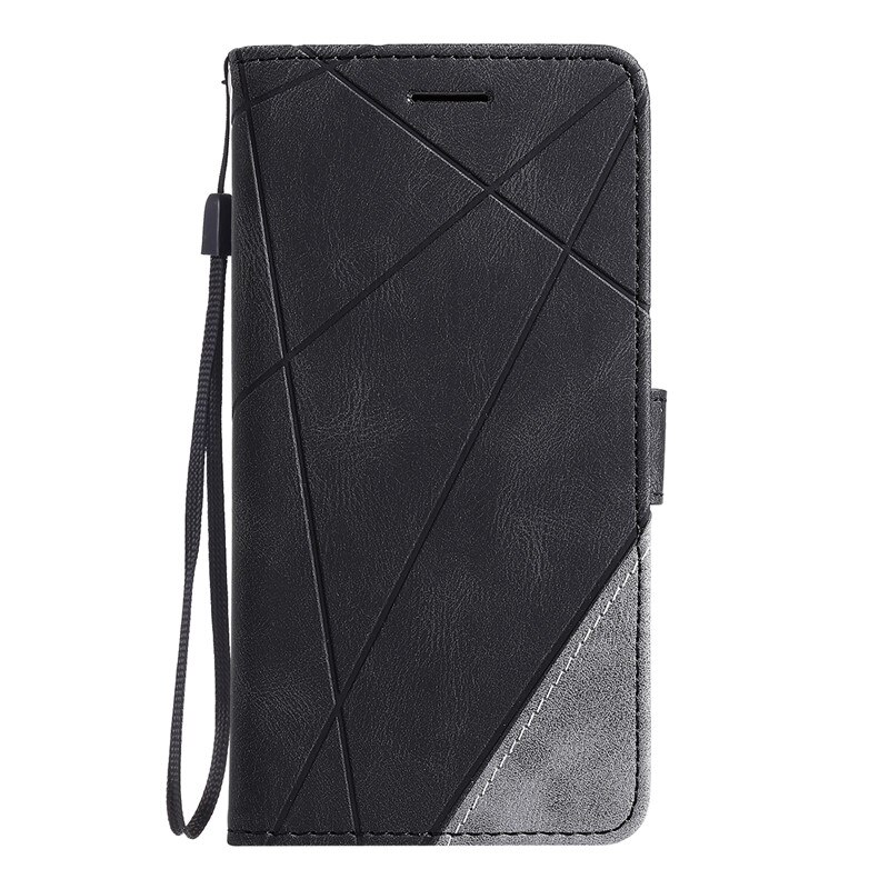 Case Samsung Galaxy S10 #เคสฝาพับหนัง PU มีช่องเสียบบัตรอื่นๆในตัว Geometric Pattern Leather Card Holder Protective
