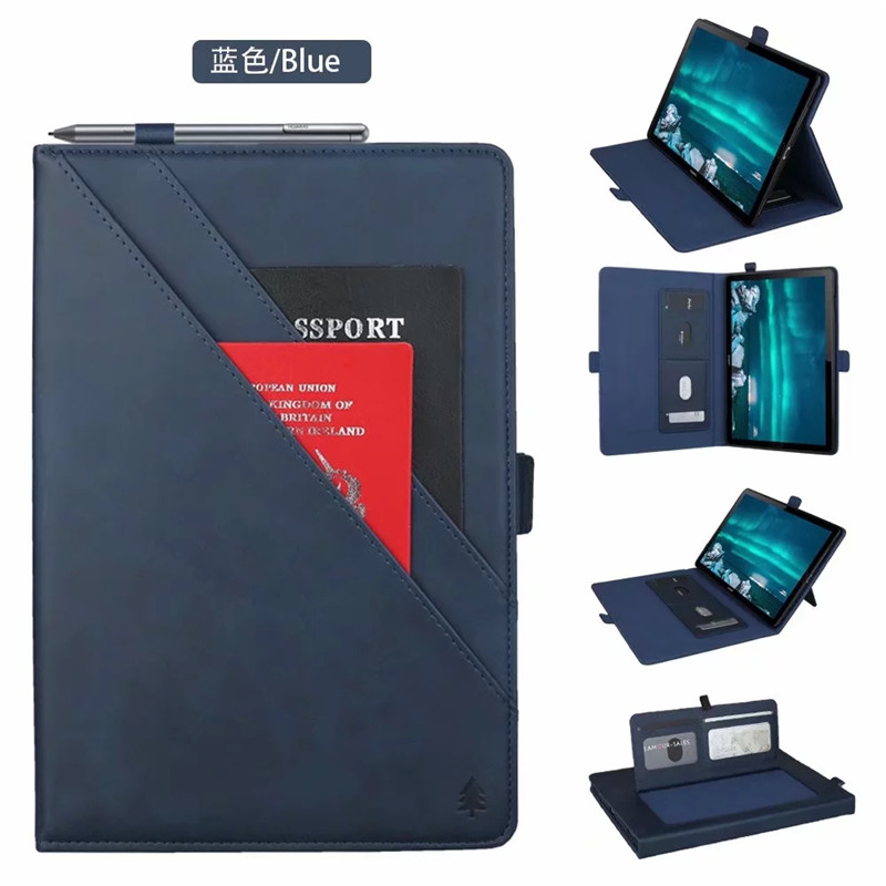เคส Huawei MediaPad M6 10.8 inch #เคสฝาพับหนัง PU ช่องเสียบการ์ดภายนอกและภายใน Flip Card Slots Stand Leather