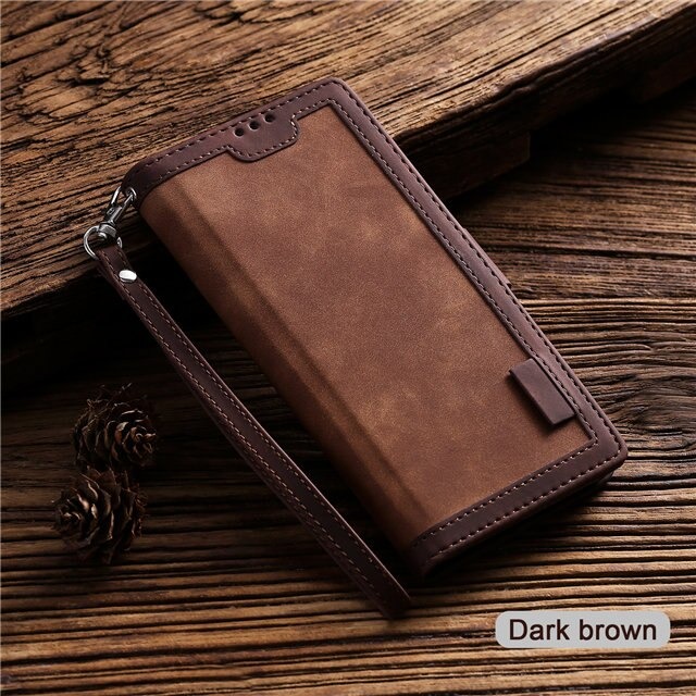 เคส Samsung Galaxy A04s#เคสแบบฝาพับหนัง PU แบบกระเป๋าสตางค์ Retro Style Splicing Leather Cover Wallet