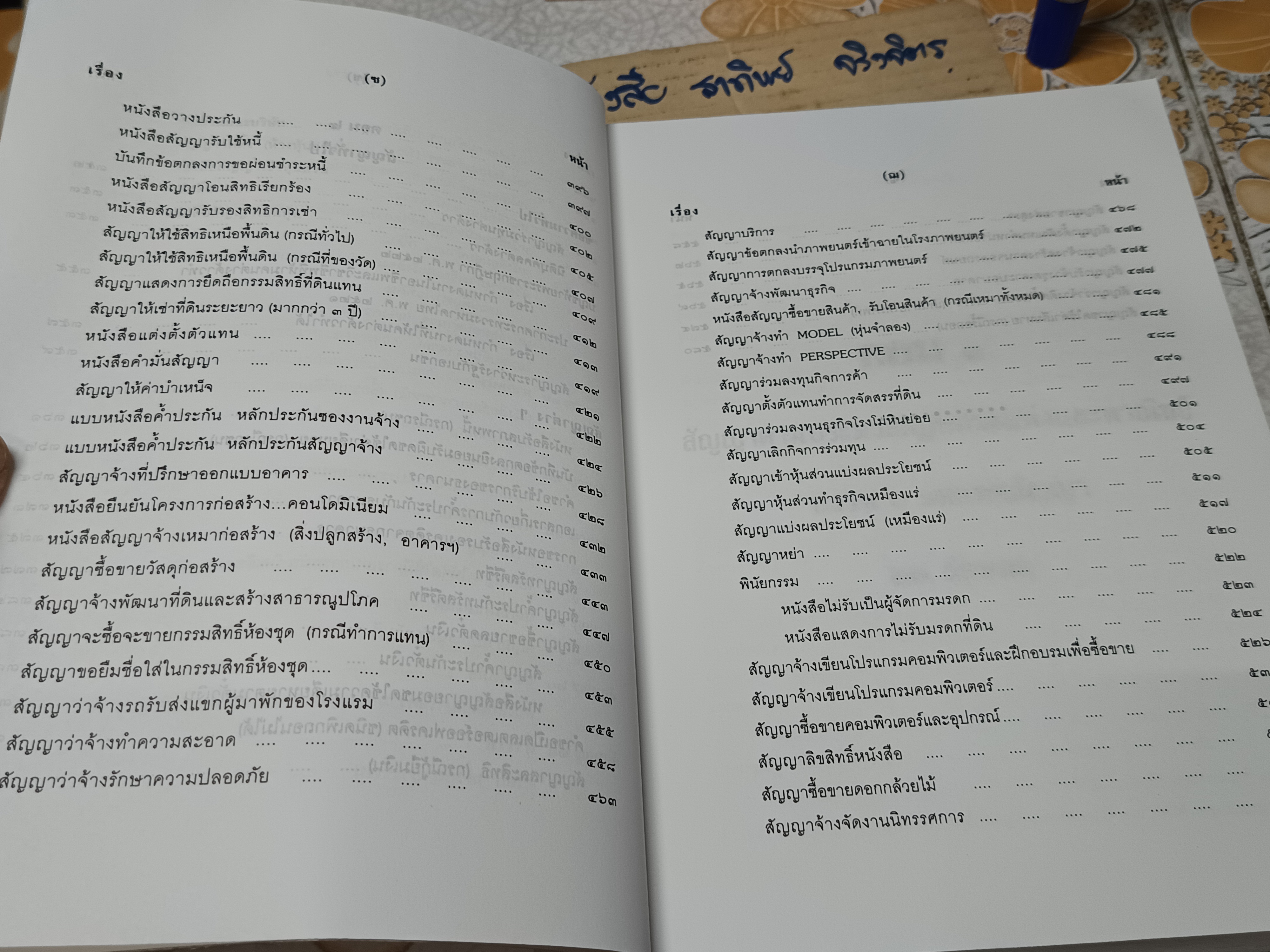 สัญญาทางธุรกิจ ฉบับรวมเล่ม 1-2 รวบรวมโดย หม่อมหลวงสุพร อิศรเสนา พิมพ์ปีพ.ศ 2545 **สินค้าหมด**