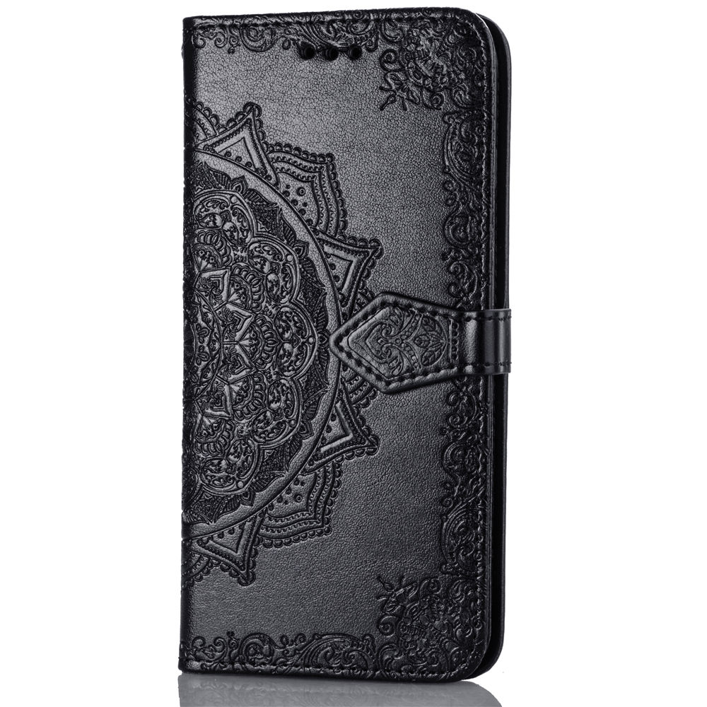 Case Huawei P30 #เคสฝาพับหนัง PU ผิวลายนูน Embossed Mandala Flower Leather Wallet