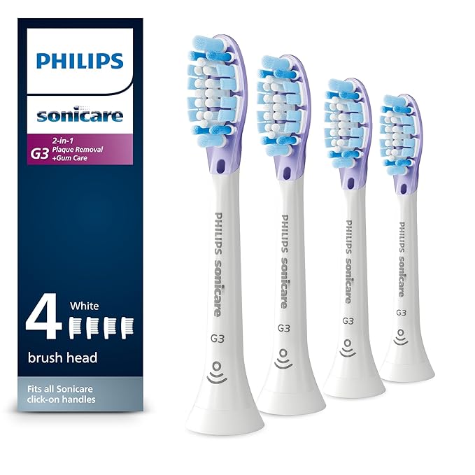 Philips® Sonicare G3 Premium Gum Care Brush Heads 4 Brush Heads หัวแปรงสีฟันไฟฟ้า รีฟิว 4 หัว รุ่น G3 HX9054/65 White