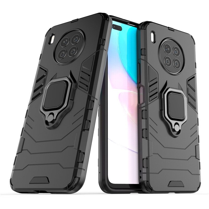 Case Huawei Nova 8i#เคสฝาหลังพลาสติกแข็ง +TPU Hybrid Case มีแหวนสวมนิ้วโลหะ
