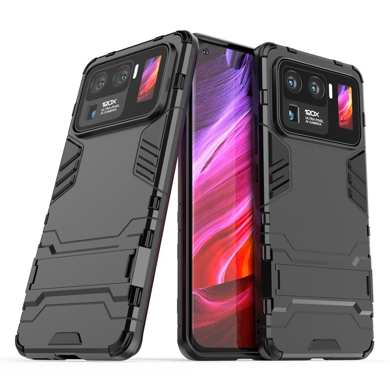 Case Xiaomi Mi 11 Ultra #เคสฝาหลังพลาสติก ไฮบริด TPU + Kickstand