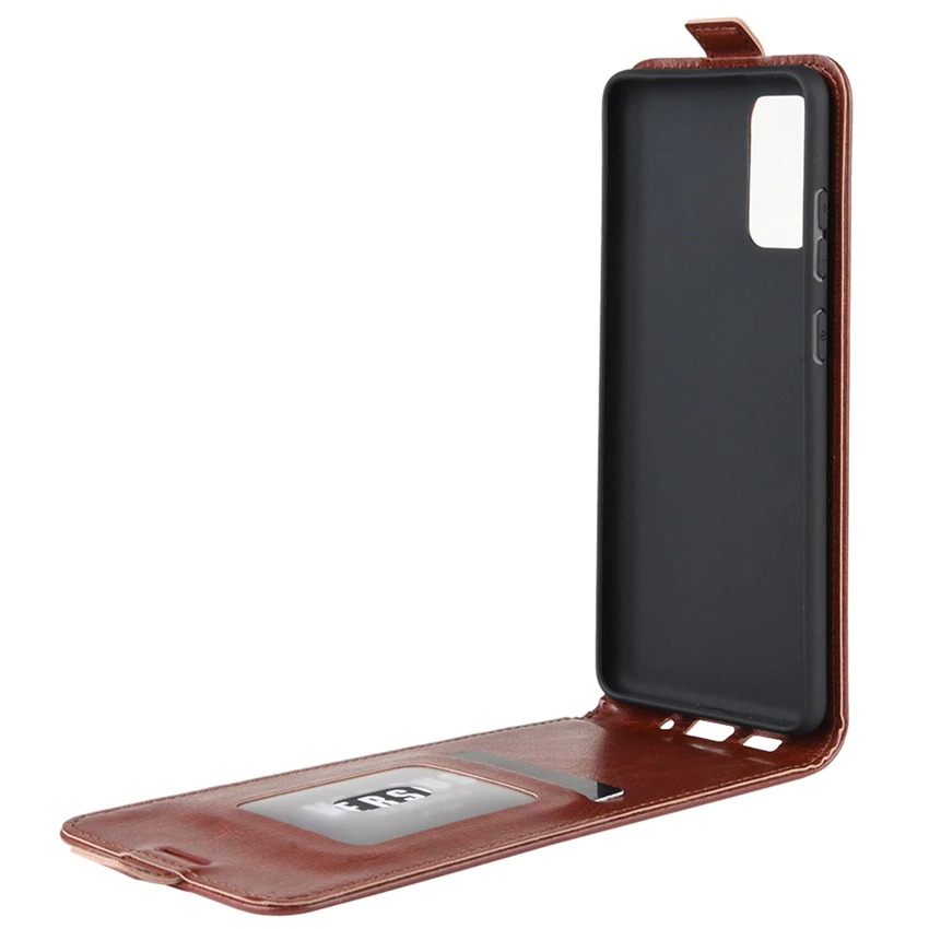 Case Samsung Galaxy S20 FE / S20 FE 5G #เคสฝาพับหนัง PU Crazy Horse แนวตั้ง พร้อมช่องเสียบการ์ด