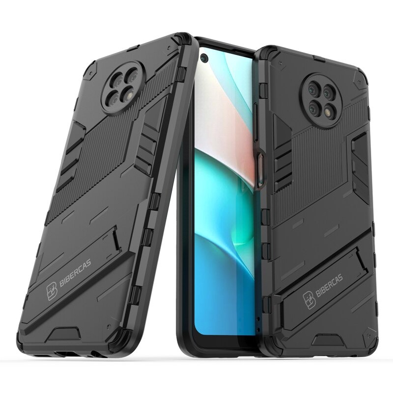เคส Redmi Note 9T 5G #เคสฝาหลังพลาสติก ไฮบริด TPU + Kickstand