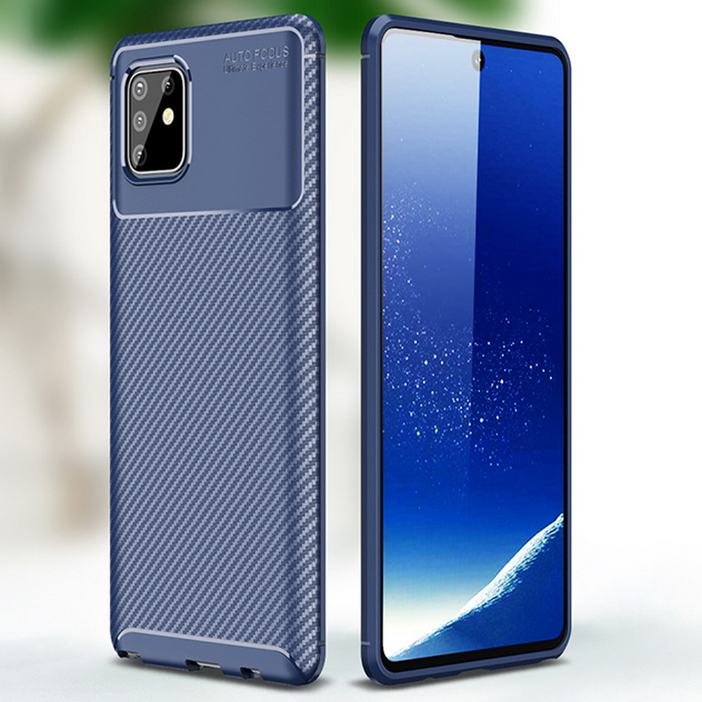Case Samsung Galaxy Note 10 Lite #เคสฝาหลังนิ่ม Carbon Fiber Anti-drop TPU Protection