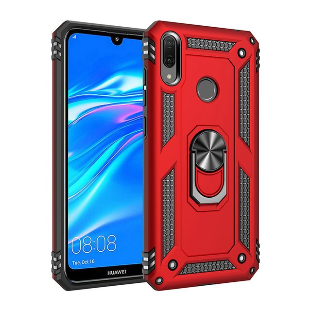 Case Huawei Y7 2019 #เคสฝาหลัง Hybrid TPU+PC มีแหวนสวมนิ้ว