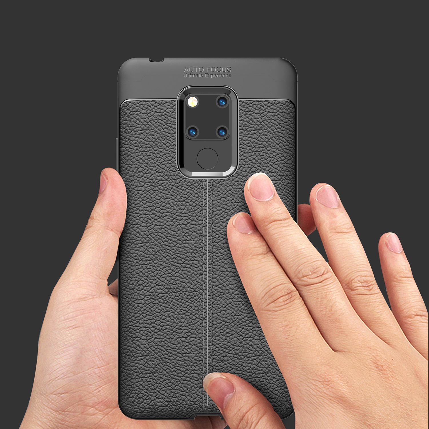 Case Huawei Mate 20 X #เคสฝาหลังTPU ผิวลิ้นจี่ช่วยป้องกันลายนิ้วมือและกันลื่นได้ดี