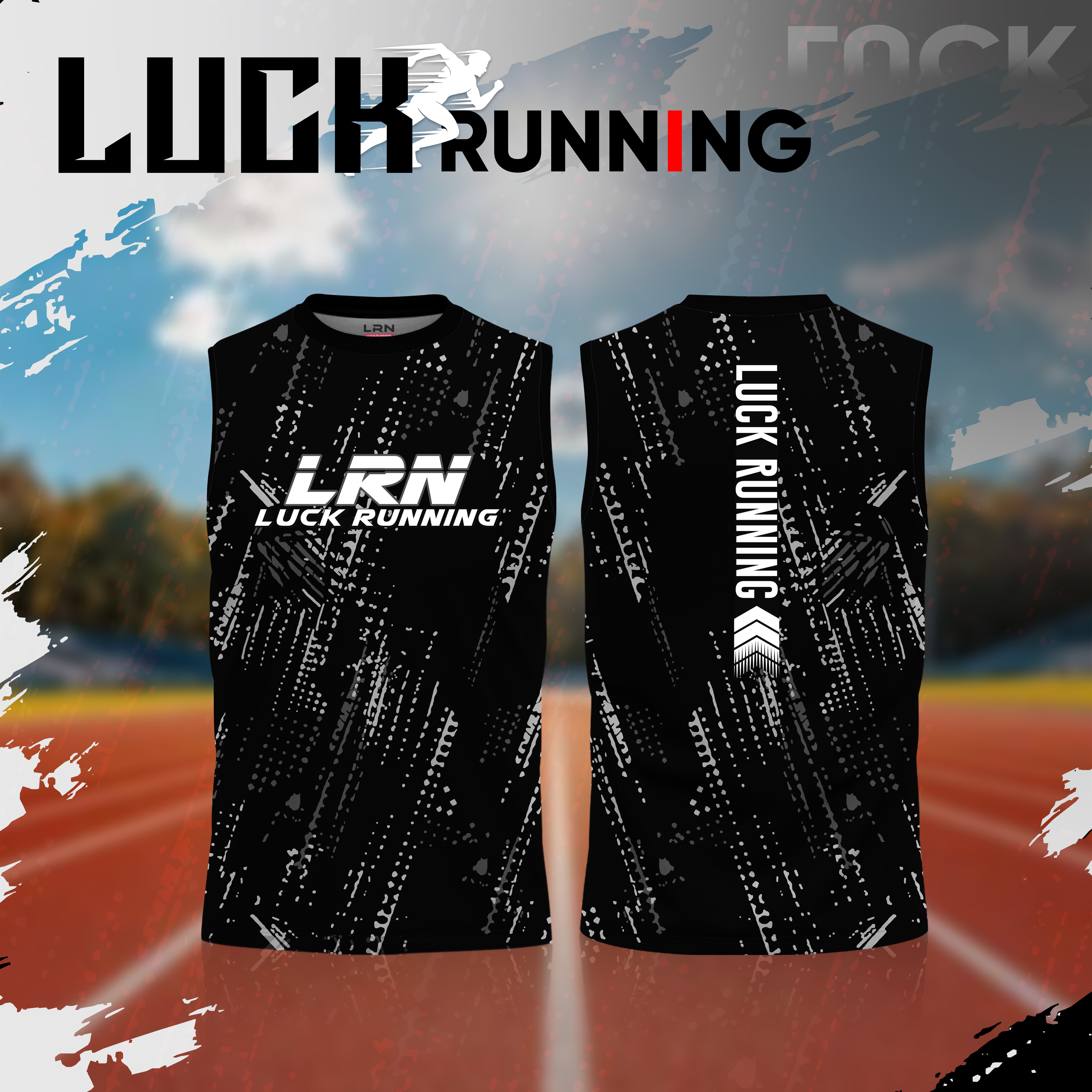 เสื้อวิ่งพิมพ์ลาย LRN เนื้อผ้า Super Air Flow (SF13)