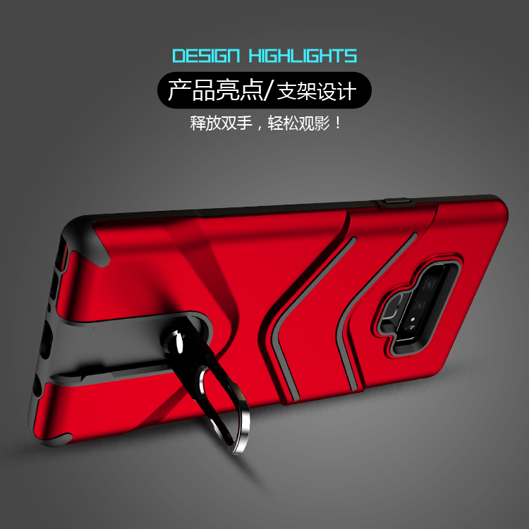 เคส Samsung Galaxy Note 9 #เคสฝาหลัง TPU + PC Hybrid Case พร้อม Kickstand