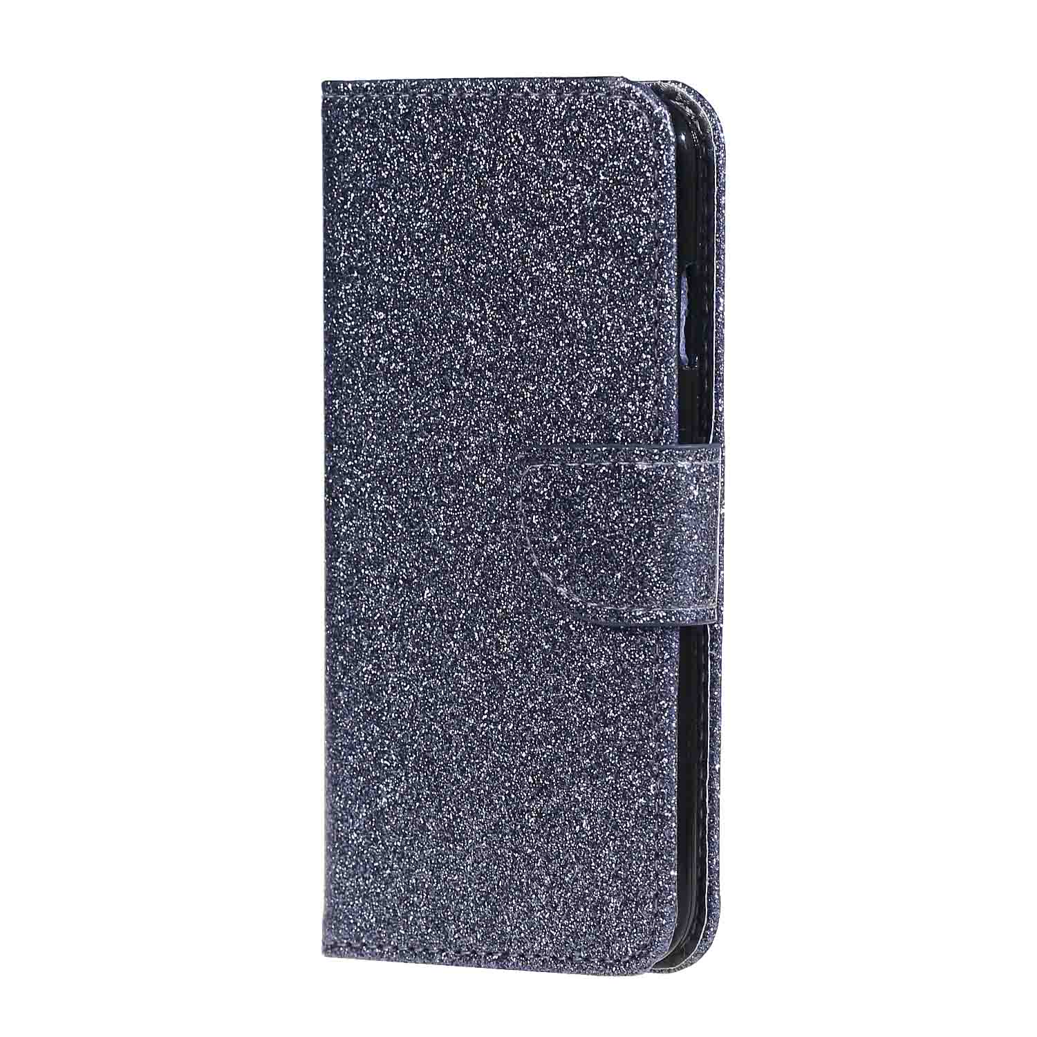 เคส Huawei Y7 (2017) #เคสฝาพับหนัง PU Flash Powder PU Leather สีสันสยงามราคาถูก