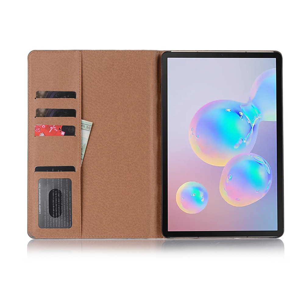 เคส Samsung Galaxy Tab S6 SM-T860 SM-T865 #เคสฝาพับหนัง PU ผิวหนังม้าสไตล์ Retro แบบกระเป๋าสตางค์สมาร์ท Crazy Horse Texture Retro PU Leather