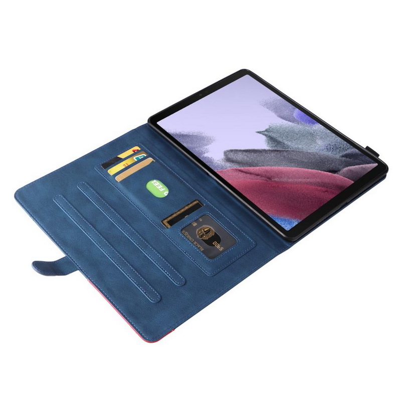 เคส Samsung Galaxy Tab A7 Lite 8.7" (T220,T225) #เคสฝาพับหนัง PU มีช่องใส่บัตร Dual-Color Splicing PU Leather Tablet Shell Case