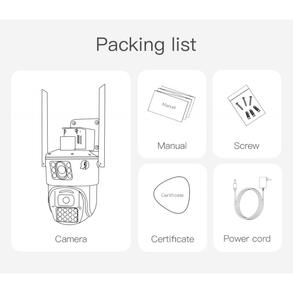 Vstarcam Vstarcam กล้องวงจรปิดกล้องใช้ภายนอก2เลนส์แบบใส่ซิมการ์ด รุ่นCG663DR ภาพคมชัด2ล้านพิกเซล ขาว