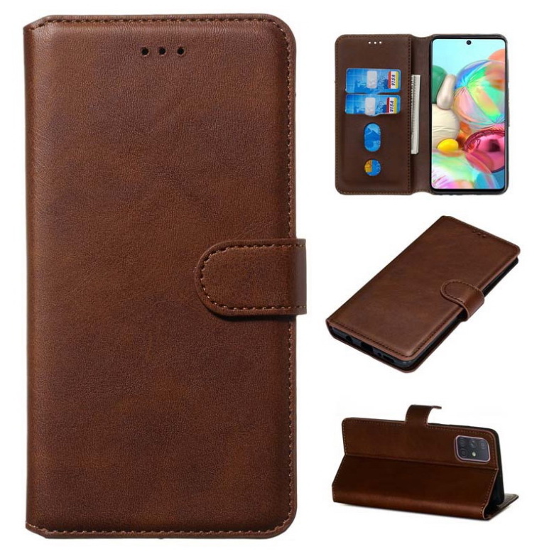 Case Samsung Galaxy A71 5G SM-A716F #เคสฝาพับหนัง PU แบบกระเป๋าสตางค์ Classic Wallet Leather Stand Phone Cover