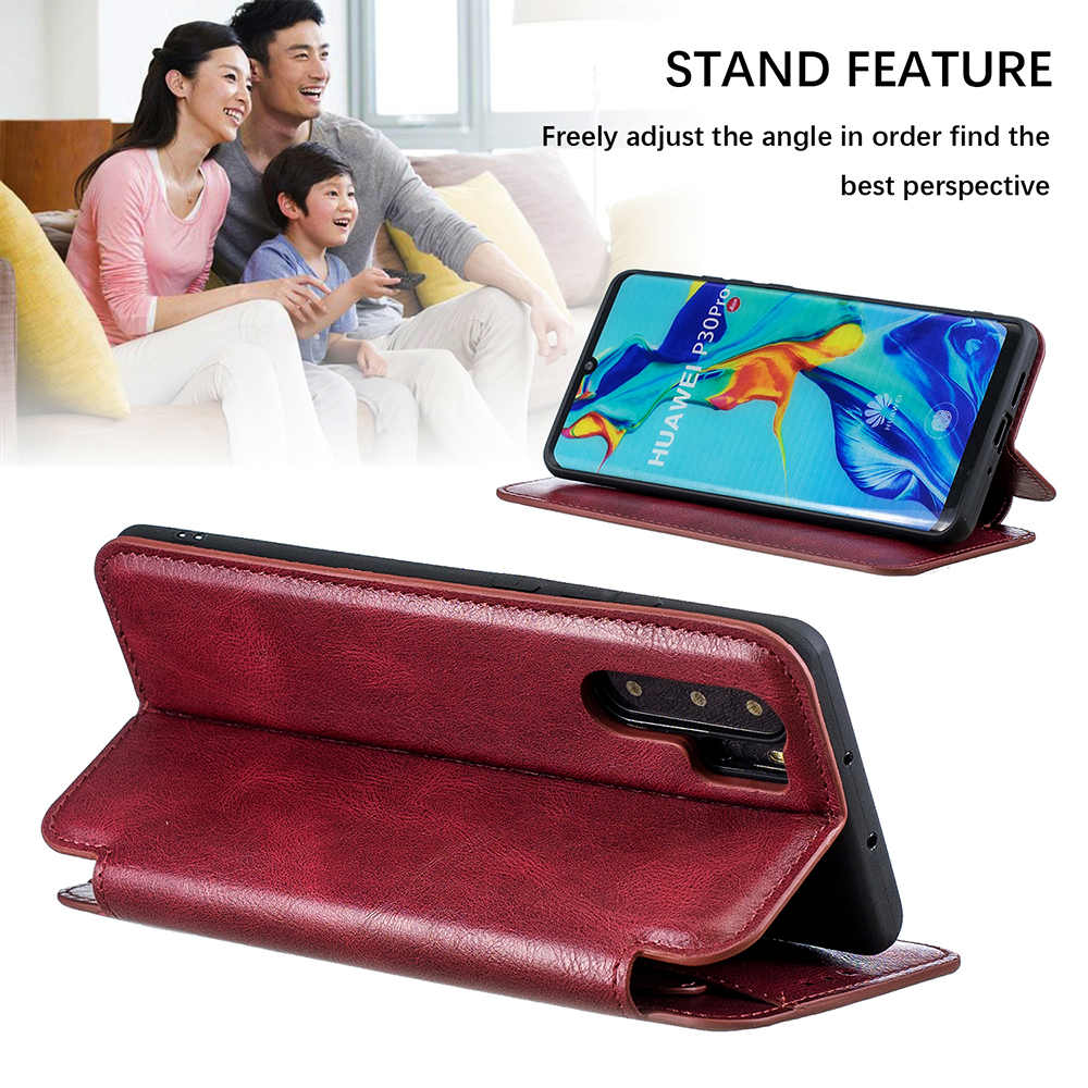 Case Huawei P30 Pro #เคสฝาพับแบบกระเป๋าสตางค์หนัง PU มีที่เก็บบัตรถอดออกได้