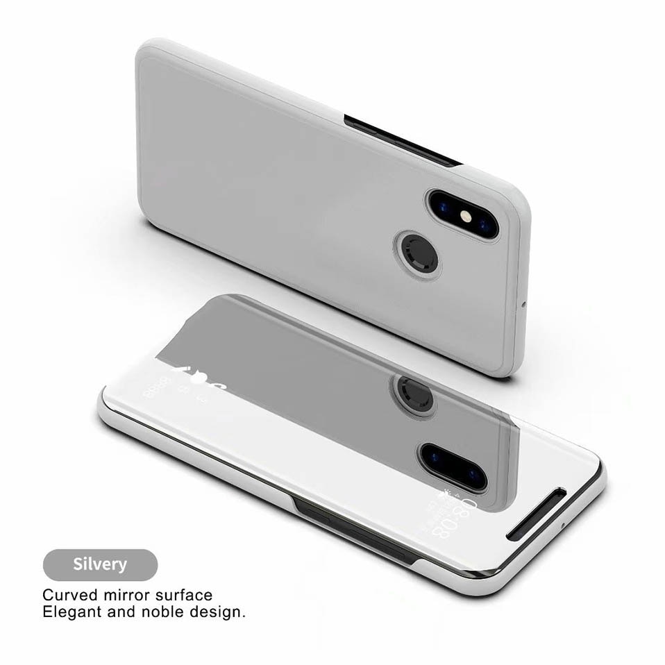 เคส Huawei nova 3i #เคสฝาพับปกโปร่งแสงผิวเงา Electroplating Mirror Surface Window View
