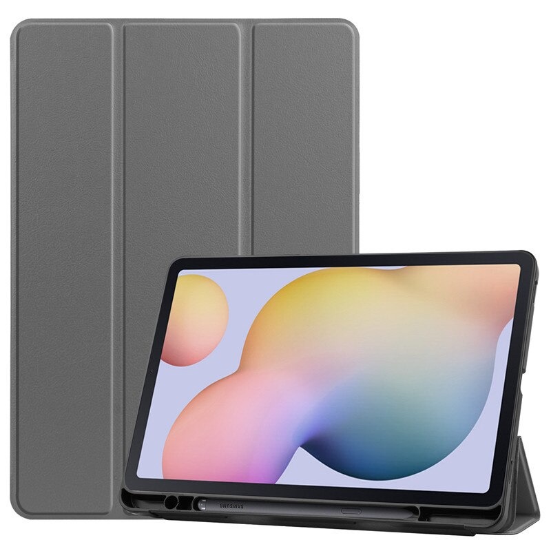 Case Samsung Galaxy Tab S7 SM-T870 SM-T875 #เคสฝาพับหนัง PU แบบ 3 พับมีช่องเก็บปากกาในตัว