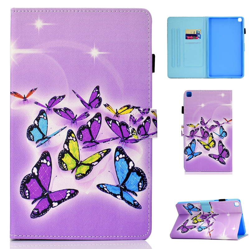 Case Samsung Galaxy Tab S6 Lite 10.4 SM-P610 P615 P617 #เคสฝาพับหนัง PU พิมพ์ลาย Pattern Printing PU Leather Flip