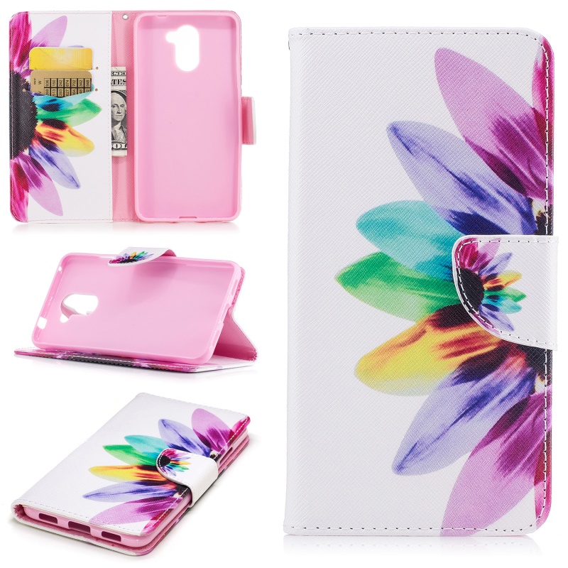เคส Huawei Y7 (2017) #เคสฝาพับกระเป๋าสตางค์หนัง PU พิมพ์ลายสวยน่ารักๆ