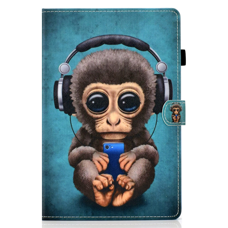 Case Samsung Galaxy Tab S7 SM-T870 SM-T875 #เคสฝาพับหนัง PU พิมพ์ลาย Pattern Printing Stand Leather
