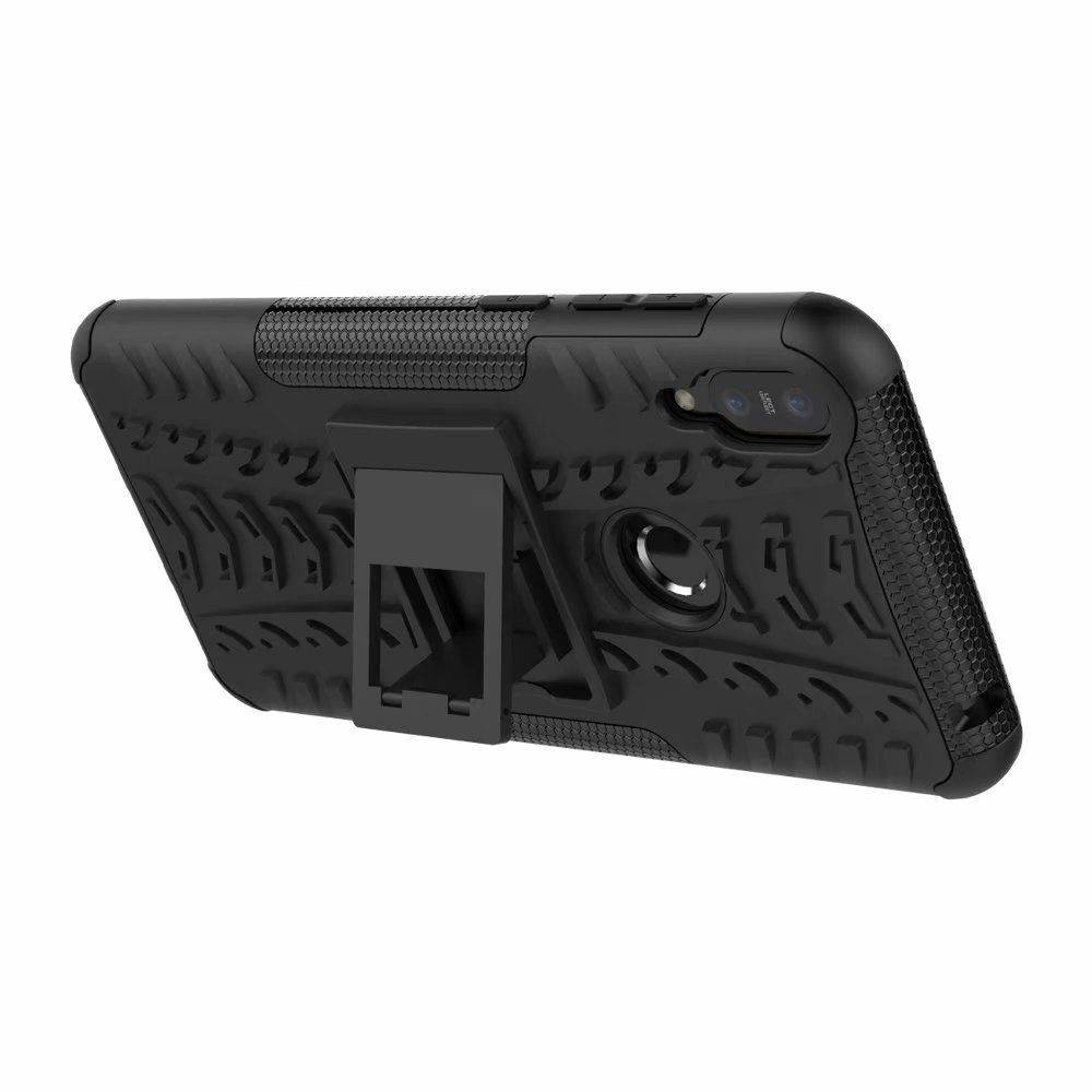 เคส Asus Zenfone Max Pro (M1) #เคสฝาหลังกันลื่น Cool Tyre Pattern Kickstand (PC + TPU)