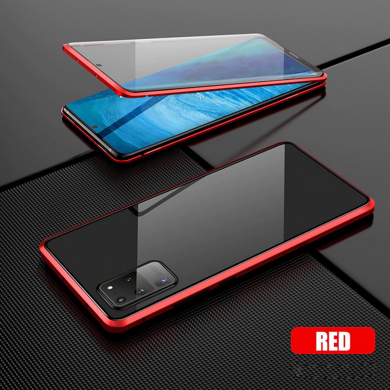 Case Redmi Note 10 4G #เคสฝาครอบกระจกขอบโลหะดูดซับแม่เหล็กหน้าหลัง Fully Protection Magnetic Adsorption Glass Metal Phone Protective