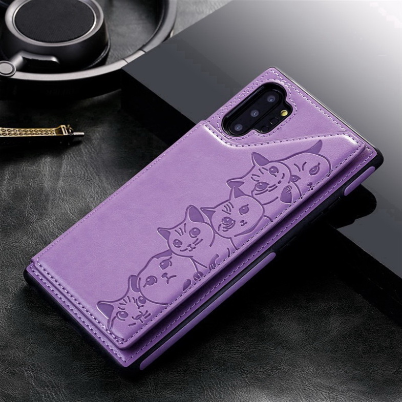 Case Samsung Galaxy Note 10+ #เคสฝาหลัง TPU เคลือบหนัง PU มีที่เก็บบัตร PU Leather Coated TPU Card Holder